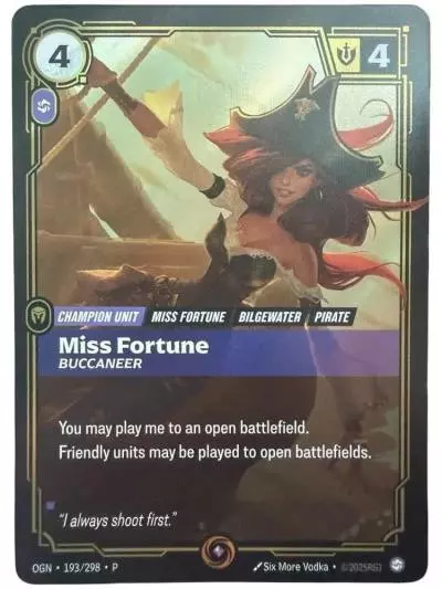 Miss Fortune Buccaneer - OGN-193-p - Promotional Cards - Riftbound card